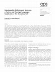 Research paper thumbnail of Emotionality Differences Between a Native and Foreign Language: Implications For Everyday Life