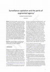 Research paper thumbnail of Surveillance capitalism and the perils of augmented agency