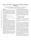 Research paper thumbnail of Memory and Parallelism Analysis Using a Platform-Independent Approach