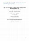 Research paper thumbnail of Public -Private Partnership (PPP): A Comparative Analysis of states between Malaysia and People Republic of China (PRC) Public -Private Partnership (PPP): Malaysia and People Republic of China (PRC