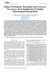 Research paper thumbnail of Budaya Perusahaan: Penerapan Good Corporare Governance Serta Implikasinya Terhadap Keberlanjutan Kinerja Bank