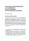 Research paper thumbnail of Wissenschafts- und Technikgeschichte in "interdisziplinären" Master-Studiengängen. Ein Erfahrungsbericht aus München (open access)