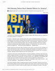 Research paper thumbnail of Will Zelensky Deliver Much Needed Reform for Ukraine?