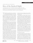 Research paper thumbnail of Rise of the Radical Right