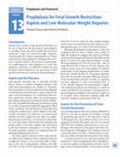 Research paper thumbnail of Prophylaxis for Fetal Growth Restriction: Aspirin and Low-Molecular-Weight Heparins