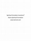 Research paper thumbnail of Spiritual Formation Inventory® Kairos Spiritual Formation