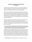 Research paper thumbnail of Questioning Christianity with Christian Faith