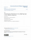 Research paper thumbnail of Determinants of intentions to use a pilgrimage app a cross cultural comparison