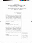 Research paper thumbnail of O processo de formação do sujeito e o self na psicologia social de G. H. Mead