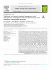 Research paper thumbnail of Traditional semi-natural grassland management with heterogeneous mowing times enhances flower resources for pollinators in agricultural landscapes