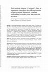 Research paper thumbnail of Articulation langue 1- langue 2 dans le répertoire langagier des élèves inscrits en programme immersif : quelles ressources lexicales pour les cours de sciences ?