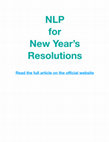 Research paper thumbnail of NLP for New Years Resolutions