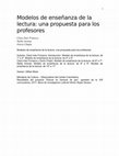 Research paper thumbnail of Modelos de enseñanza de la lectura