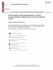 Research paper thumbnail of Public support, political polarization, and the nuclear-test ban: evidence from a new US national survey