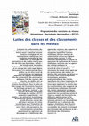 Research paper thumbnail of Lutte des classes et des classements dans les médias