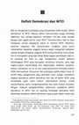 Research paper thumbnail of (3) Defisit Demokrasi dan WTO (Sarah Joseph, 2012, "Blame It on WTO?: A Human Critique" (Oxford: Oxford Press))