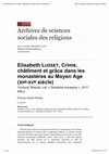 Research paper thumbnail of Odon Hurel, "Recension LUSSET, Crime, châtiment et grâce...", in Archives de sciences sociales des religions, 184, 2018