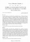 Research paper thumbnail of Mauro Guerrero, "Sobre la fundamentación de una ética de bienes y valores en F. Leocata"