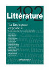 Research paper thumbnail of « Formes littéraires à l’essai. Sur l’agentivité collective des écritures hors du livre », dans La littérature exposée 2, Olivia Rosenthal, Lionel Ruffel (dir.), Littérature, n° 192, 2018