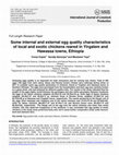 Research paper thumbnail of International Journal of Livestock Production Some internal and external egg quality characteristics of local and exotic chickens reared in Yirgalem and Hawassa towns, Ethiopia