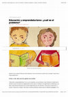 Research paper thumbnail of Educación y emprendedurismo: ¿cuál es el problema?