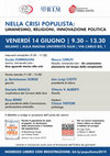 Research paper thumbnail of Nella crisi populista: umanesimo, religioni, innovazione politica