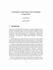 Research paper thumbnail of Conceptual conservatism and contingent composition