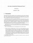 Research paper thumbnail of Are there irreducibly relational facts?