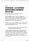 Research paper thumbnail of Catalogne : "Le système autonomique espagnol est en jeu", Libération, 11 février 2019