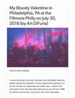 Research paper thumbnail of Show Review: My Bloody Valentine, 7/30/18, Philadelphia, PA, Fillmore Philly. In Dagger Zine (18, August, 2018): https://daggerzine.tumblr.com/post/177515542232/my-bloody-valentine-in-philadelphia-pa-at-the