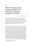 Research paper thumbnail of 'Where Knowledge Meets: heritage expertise at the intersection of people, perspective and place', JRAI 23 (1): 93-107