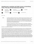 Research paper thumbnail of Homelessness, Hardship and Public Action in Gentrifying Areas: The Case of Park Extension, Montreal