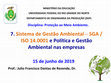 Research paper thumbnail of Sistema de Gestão Ambiental – SGA / ISO 14.0001 e Política e Gestão Ambiental nas empresas + ODS