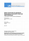 Research paper thumbnail of Italian Community Co-operatives Responding to Economic Crisis and State Withdrawal A New Model for Socio-Economic Development Implementing the Sustainable Development Goals: What Role for Social and Solidarity Economy