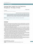 Research paper thumbnail of Average Word Length from the Diachronic Perspective: The Case of Arabic