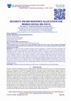 Research paper thumbnail of SECURITY-AWARE RESOURCE ALLOCATION FOR MOBILE SOCIAL BIG DATA