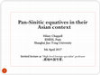 Research paper thumbnail of Pan-Sinitic equatives in their Asian context