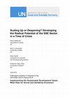 Research paper thumbnail of "Scaling up or deepening? Developing the radical potential of the SSE sector in a time of crisis Implementing the Sustainable Development Goals: What Role for Social and Solidarity Economy".