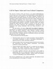 Research paper thumbnail of Call for Papers: Islam and Cross-Cultural Competency