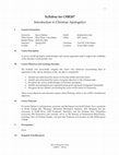 Research paper thumbnail of JWC-CHR207: Christian Apologetics (Syllabus)