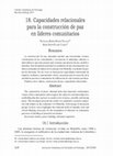 Research paper thumbnail of Capitulo Capacidades relacionales para la construcción de paz Libro Cátedra  Colombiana de Psicología 2019