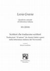 Research paper thumbnail of Tra Gallavotti, Coppola, Quasimodo e Bemporad. La Saffo di Pasolini, «Levia Gravia», vol. 20, 2018 = Monica Lanzillotta (a c. di), Scrittori che traducono scrittori. Traduzioni d'autore da classici latini e greci nella letteratura italiana del Novecento, Alessandria, Edizioni dell'Orso, 2019: 51-67