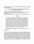 Research paper thumbnail of Topic: Teaching Philosophy in Senior High School, Philippine Philosophy Curriculum Studies A Curriculum Evaluation Interview of Introduction to Philosophy of Human Person with Bro. Romualdo Abulad