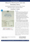 Research paper thumbnail of FLYER WITH DISCOUNT CODE New From Oxford Orality, Textuality, and the Homeric Epics An Interdisciplinary Study of Oral Texts, Dictated Texts, and Wild Texts