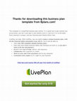 Research paper thumbnail of Business plan template