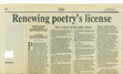 Research paper thumbnail of "Renewing Poetry's License: Two Voices of Wit and Vision"