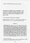 Research paper thumbnail of Changes in nitrate accumulation and growth of endive plants during light period as affected by nitrogen level and form 1