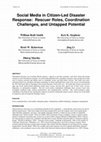 Research paper thumbnail of Social Media in Citizen-Led Disaster Response: Rescuer Roles, Coordination Challenges, and Untapped Potential