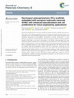 Research paper thumbnail of Electrospun polycaprolactone (PCL) scaffolds embedded with europium hydroxide nanorods (EHNs) with enhanced vascularization and cell proliferation for tissue engineering applications