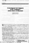 Research paper thumbnail of L'enseignant de langues et le "culturel": entre mots et discours